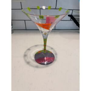 Hand painted martini glass